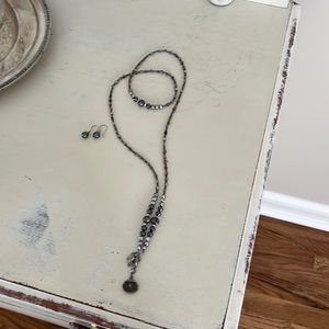 Silpada necklace with matching earrings